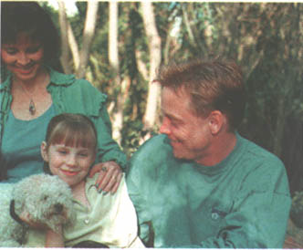 Mark with wife Marilou and daughter Chelsea